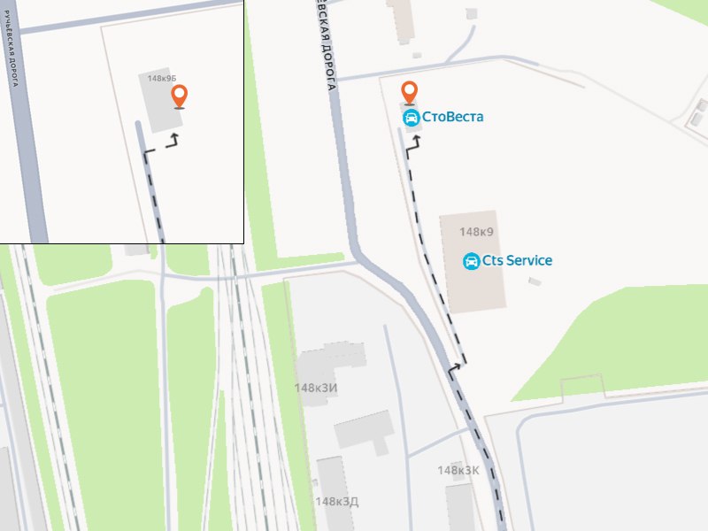 Схема подъезда к StoVesta Руставели